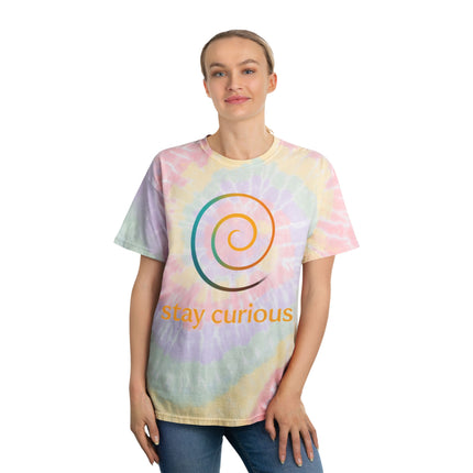 Stay Curious – Spiral Tie-Dye Unisex Tee