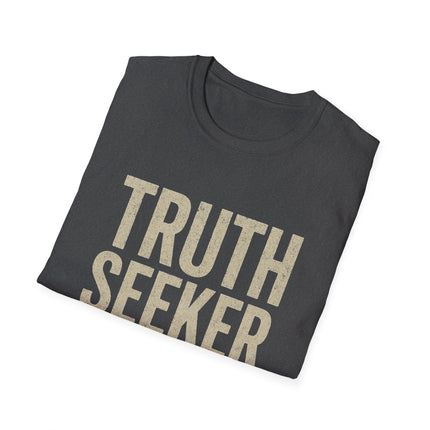 Truth-Seeker Text Graphic T-Shirt – Unisex Ring-Spun Cotton