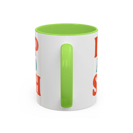 I Sip and Sigh, Coffee Mug — Retro Colorful 11oz/15oz Ceramic Mug