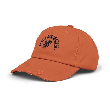 Easily Distracted, Unisex Distressed Cap