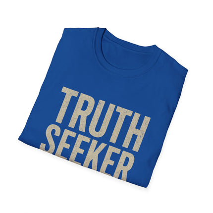 Truth-Seeker Text Graphic T-Shirt – Unisex Ring-Spun Cotton