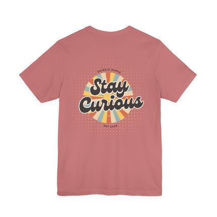 Stay Curious Retro Graphic Unisex Cotton T-Shirt