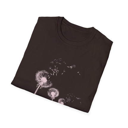 Black Dandelion Wishes Tee All the Possibilities Inspirational T Shirt