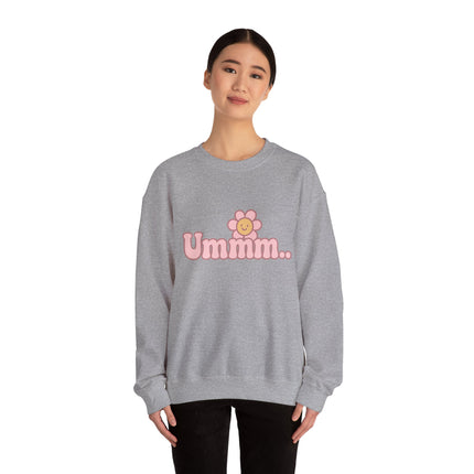 Ummmm.. - Smile Flower Graphic Crewneck Sweatshirt