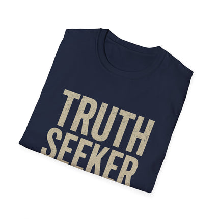 Truth-Seeker Text Graphic T-Shirt – Unisex Ring-Spun Cotton
