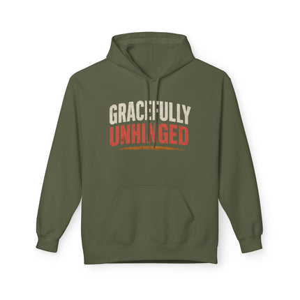 Gracefully Unhinged, Unisex Midweight Softstyle Fleece Hoodie