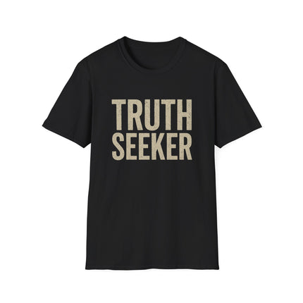 Truth-Seeker Text Graphic T-Shirt – Unisex Ring-Spun Cotton