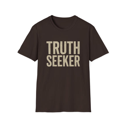 Truth-Seeker Text Graphic T-Shirt – Unisex Ring-Spun Cotton