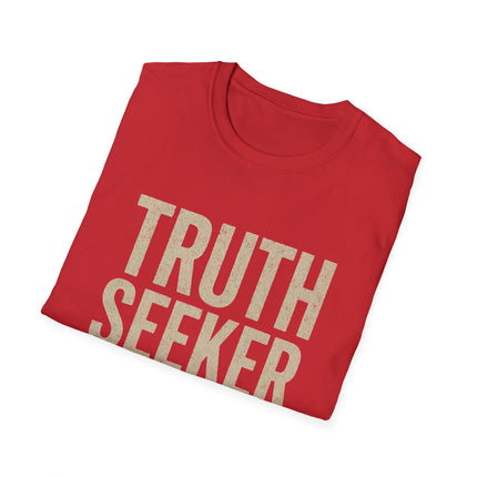 Truth-Seeker Text Graphic T-Shirt – Unisex Ring-Spun Cotton