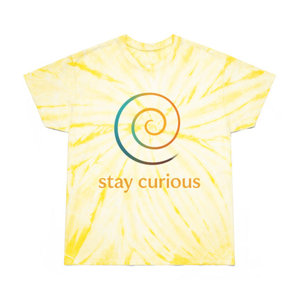 Stay Curious – Spiral Tie-Dye Unisex Tee