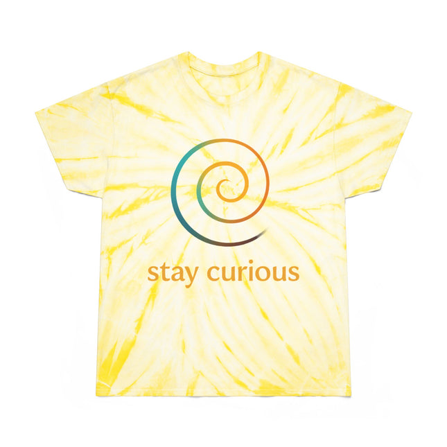 Stay Curious – Spiral Tie-Dye Unisex Tee