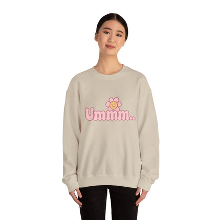 Ummmm.. - Smile Flower Graphic Crewneck Sweatshirt