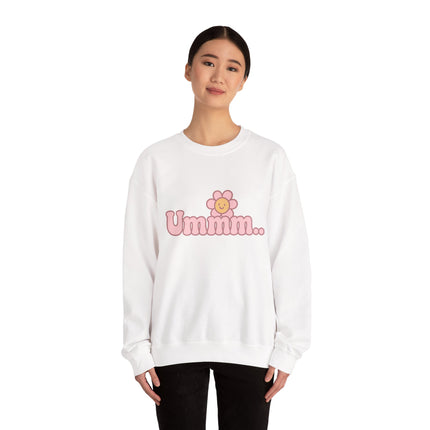 Ummmm.. - Smile Flower Graphic Crewneck Sweatshirt