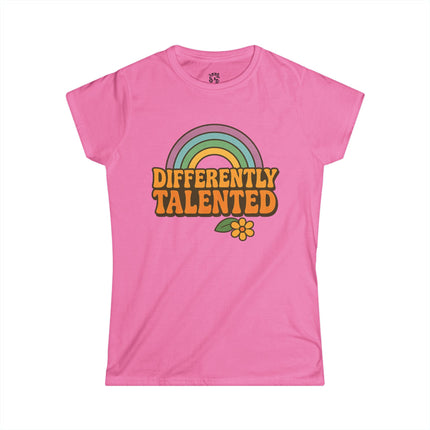Differently Talented Rainbow Tee — Retro Flower Women’s T-Shirt