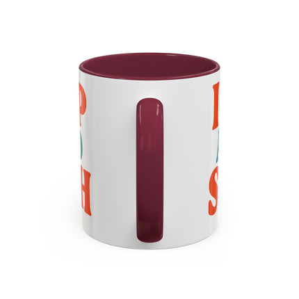 I Sip and Sigh, Coffee Mug — Retro Colorful 11oz/15oz Ceramic Mug