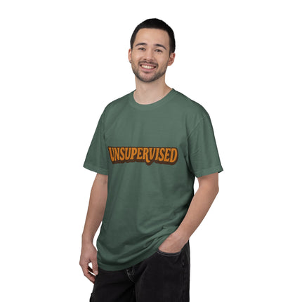 Unsupervised Graphic T-Shirt — Retro Orange Logo Tee