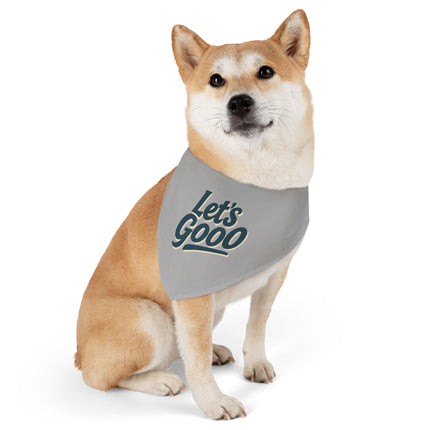 Cheerful Pet Bandana Collar - "Let's Gooo!"