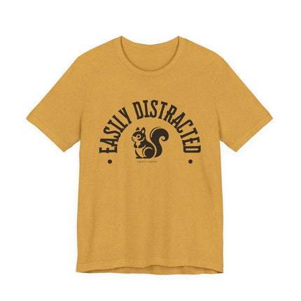 Easily Distracted – Funny Squirrel Tee