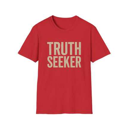 Truth-Seeker Text Graphic T-Shirt – Unisex Ring-Spun Cotton