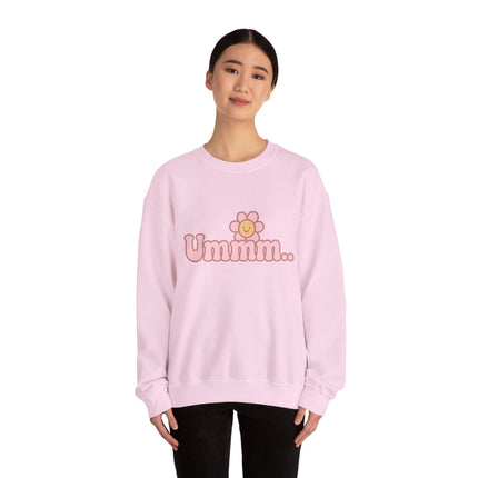 Ummmm.. - Smile Flower Graphic Crewneck Sweatshirt