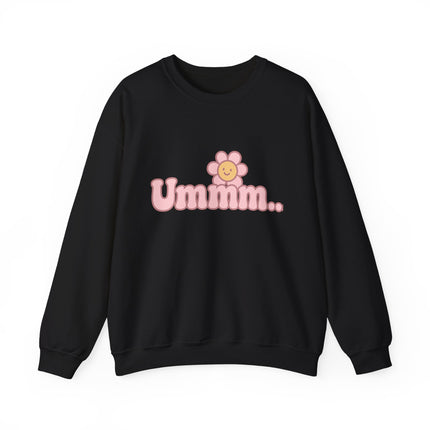Ummmm.. - Smile Flower Graphic Crewneck Sweatshirt