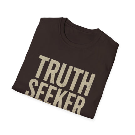 Truth-Seeker Text Graphic T-Shirt – Unisex Ring-Spun Cotton