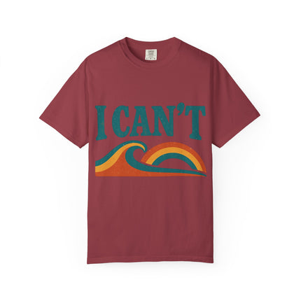 I Can't Wave Graphic T-Shirt — Retro Surf Tee