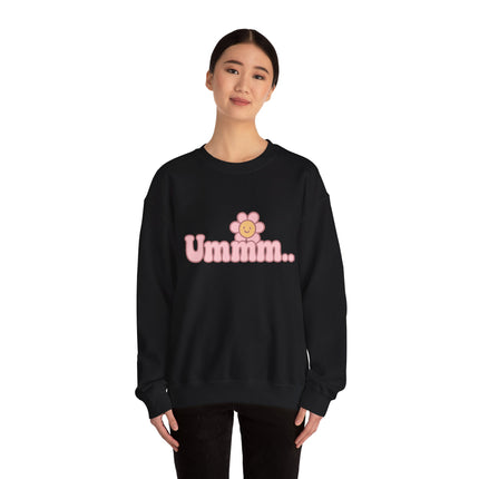 Ummmm.. - Smile Flower Graphic Crewneck Sweatshirt