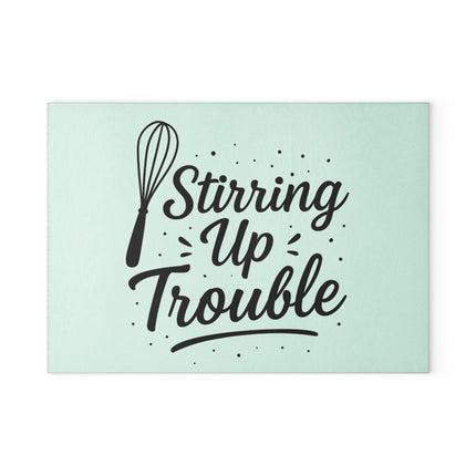 Stirring Up Trouble Glass Cutting Board – Whisk Kitchen Decorative Chopping Board