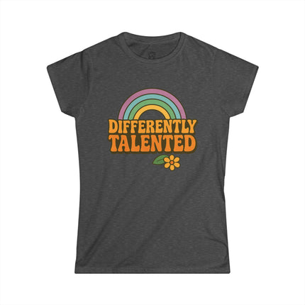 Differently Talented Rainbow Tee — Retro Flower Women’s T-Shirt
