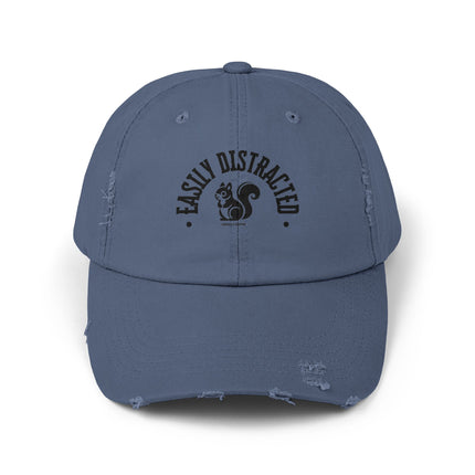 Easily Distracted, Unisex Distressed Cap