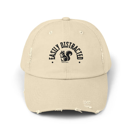 Easily Distracted, Unisex Distressed Cap