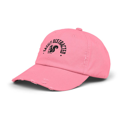 Easily Distracted, Unisex Distressed Cap