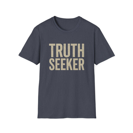 Truth-Seeker Text Graphic T-Shirt – Unisex Ring-Spun Cotton