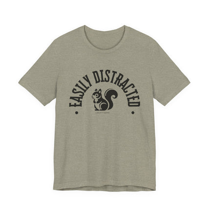 Easily Distracted – Funny Squirrel Tee