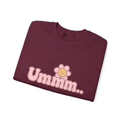 Ummmm.. - Smile Flower Graphic Crewneck Sweatshirt
