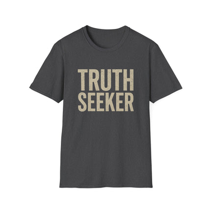 Truth-Seeker Text Graphic T-Shirt – Unisex Ring-Spun Cotton