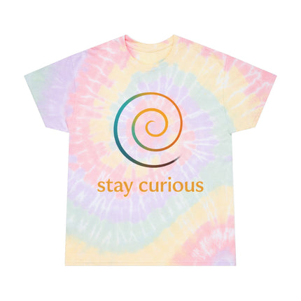 Stay Curious – Spiral Tie-Dye Unisex Tee