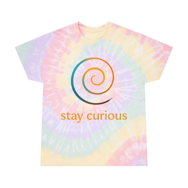 Stay Curious – Spiral Tie-Dye Unisex Tee