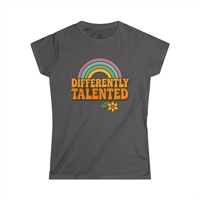 Differently Talented Rainbow Tee — Retro Flower Women’s T-Shirt