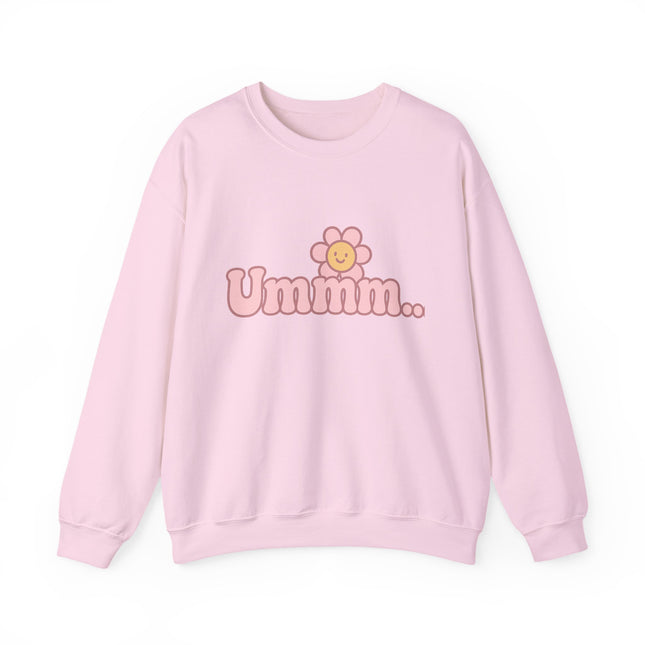 Ummmm.. - Smile Flower Graphic Crewneck Sweatshirt