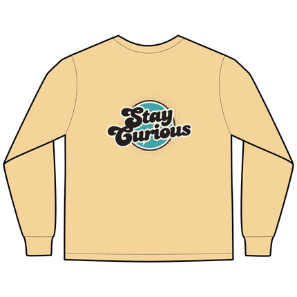 Stay Curious Long Sleeve Tee — "Grizzly Hippie" Vintage Graphic