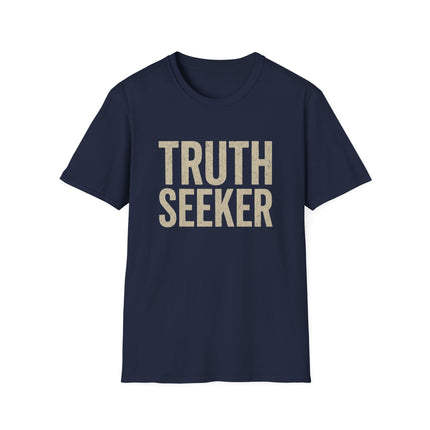 Truth-Seeker Text Graphic T-Shirt – Unisex Ring-Spun Cotton