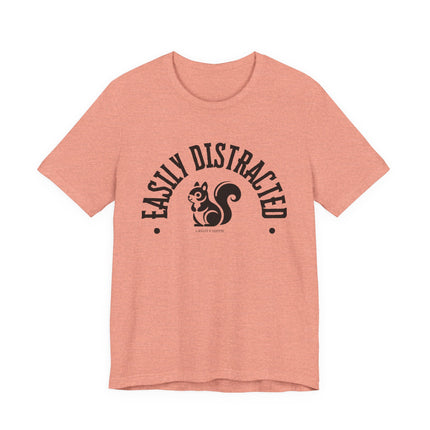 Easily Distracted – Funny Squirrel Tee