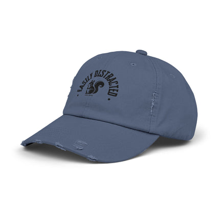 Easily Distracted, Unisex Distressed Cap