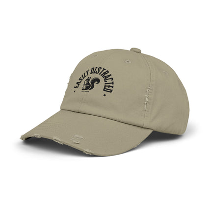 Easily Distracted, Unisex Distressed Cap