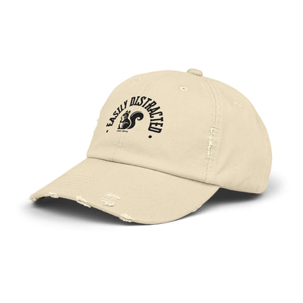 Easily Distracted, Unisex Distressed Cap
