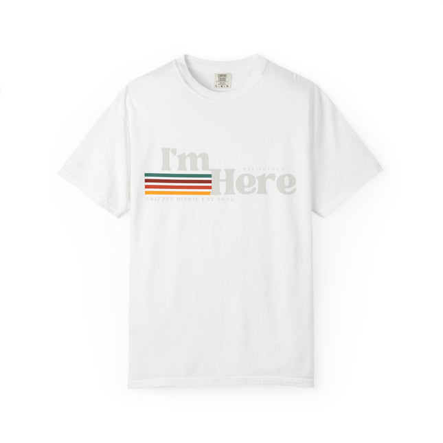 Im Here Retro Stripe Tee Soft Garment Dyed Casual T Shirt