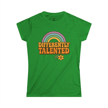 Differently Talented Rainbow Tee — Retro Flower Women’s T-Shirt