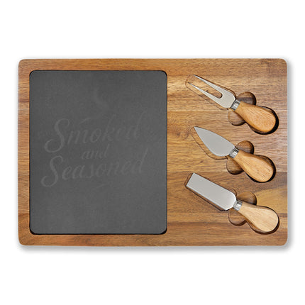 Smoked and Seasoned - Charcuterie Board (Engraving)